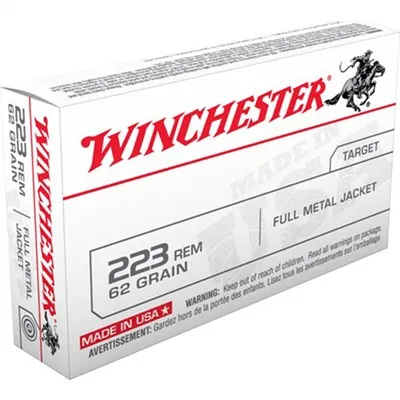 USA White Box 223 Remington 62gr Full Metal Jacket 20/Box
