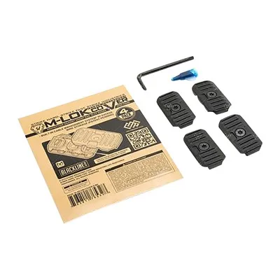 AR-15 M-LOK Cable Management Rail Covers Short Black 2pk