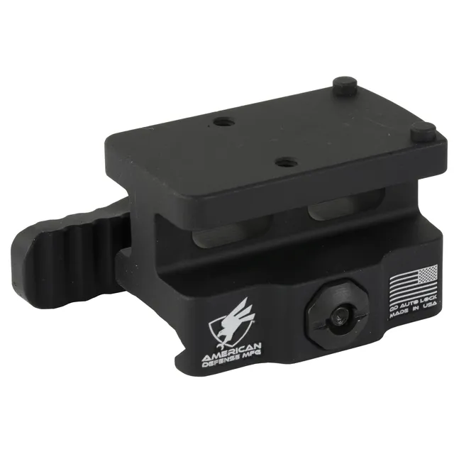American Defense QD Mount, AD-RMR, fits Trijicon RMR, Lightweight, Co-Witness Height, Black