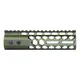 Guntec USA Air Lite Series Honeycomb M-LOK Free Floating Handguard w/ Monolithic Top Rail 7in Anodized Green