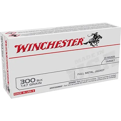 USA Target FMJ 300 AAC Blackout 147gr Full Metal Jacket 20/Box