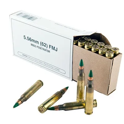 USA White Box M855 5.56mm NATO 62gr Full Metal Jacket 1000/Case