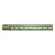 Guntec USA 16.5" Ultra Lightweight Thin M-LOK System Free Floating Handguard w/ Monolithic Top Rail Anodized Green