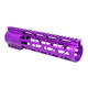 Guntec USA 9in .308 Caliber AIR-LOK Series M-LOK Compression Free Floating Handguard With Monolithic Top Rail Anodized Purple