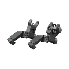 Aim Sports Low-Profile 45 deg Frond/Rear Flip-Up Sight Set for AR-15/M-4 Rifles