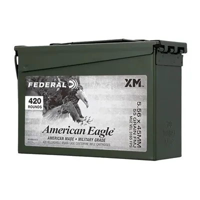 American Eagle Xm193 5.56mm NATO 55gr FMJ 420/Ammo Can