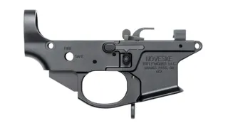 Noveske Receiver Lower 4Th Generation Noveske9 BLK Anodize Installed- Ambi Controls Paddle Mag Release Included- Tension Screw