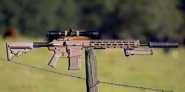 Aero M5 .308 18-inch FDE Rifle with Faxon Big Gunner and Omega 36M