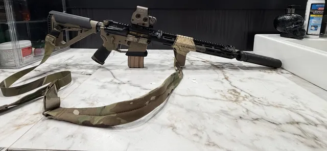 BCM ELW BFH 14.5-inch MCMR on an FDE Aero M4E1 Lower