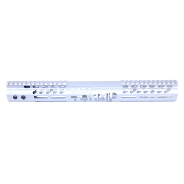 Guntec USA Trump Series Limited Edition M-LOK System Free Floating Handguard w/ Monolithic Top Rail 15in Anodized Clear