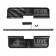 Tiger Rock AR-15 Dust Cover w/ Fear Nothing and Love Everything Engraving Black Small