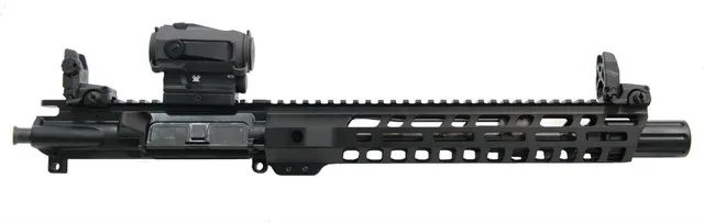 PSA 10.5" 5.56 NATO 1/7 Nitride 12" M-LOK Upper With MBUS Sight Set, & Vortex Sparc - No BCG or CH