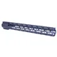 Guntec USA 16.5in AIR-LOK Series M-LOK Compression Free Floating Handguard With Monolithic Top Rail .308 Cal Anodized Grey