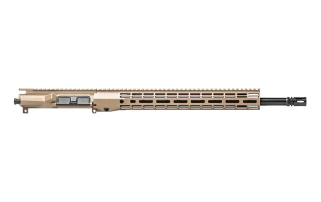 Aero Precision M4E1 AR15 .223 Wylde 18 inch SS QPQ ATLAS R-ONE M-LOK Upper Receiver Rifle Length 1-8 Twist 1/2x28 A2 Flash Hider Cerakote FDE