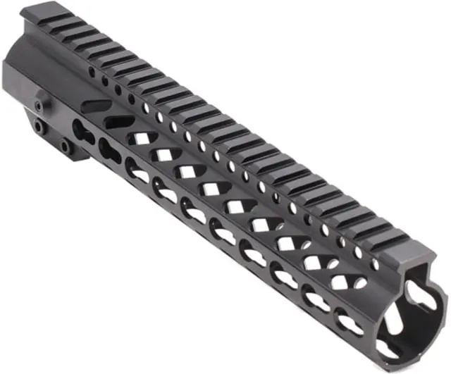 Tiger Rock AR-15 10" Super Slim Light KeyMod Free Float Handguard w/Steel Barrel Nut & Top Rail Black