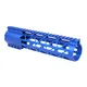 Guntec USA 9in .308 Caliber AIR-LOK Series M-LOK Compression Free Floating Handguard With Monolithic Top Rail Anodized Blue