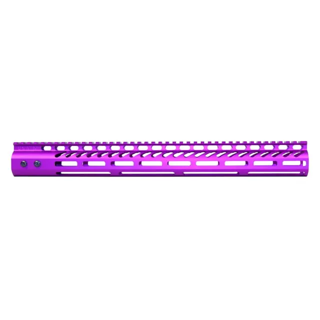 Guntec USA 16.5" Ultra Lightweight Thin M-LOK System Free Floating Handguard w/ Monolithic Top Rail Anodized Purple
