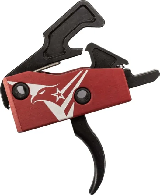 TRYBE Defense V2 Single Stage Drop-In Trigger AR-15 Curved 3.5-4lb Pull Weight Red