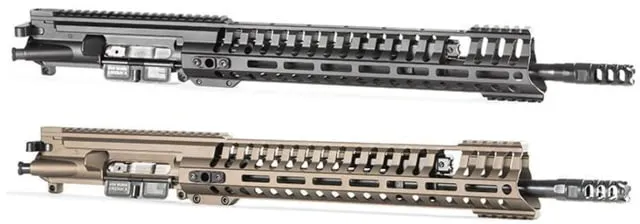 POF USA P415 Edge Upper Receiver Assembly 5.56x45mm NATO 34 in Length 10.5 in Barrel 5 Position Adjustable M-LOK Edge Three-Prong Flash Hider Olive