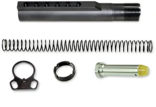 Presma AR15 Mil-Spec Buffer Tube Kit w/ Dual Sling End Plate Black
