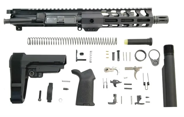 PSA 8.5" 300AAC Blackout Nitride 7" Lightweight M-LOK MOE EPT SBA3 Pistol Kit