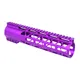 Guntec USA 10in AIR-LOK Series M-LOK Compression Free Floating Handguard With Monolithic Top Rail .308 Cal Anodized Purple