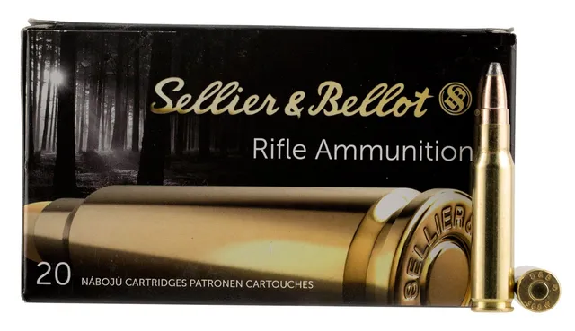 Sellier & Bellot 180 gr Semi-Jacketed Soft Point Cutting Edge .308 Win/7.62 Ammo, 20/box