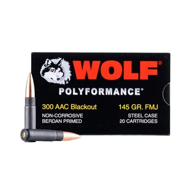 Wpa Polyformance 300 AAC Blackout 145gr Full Metal Jacket Bimetal 20/Box