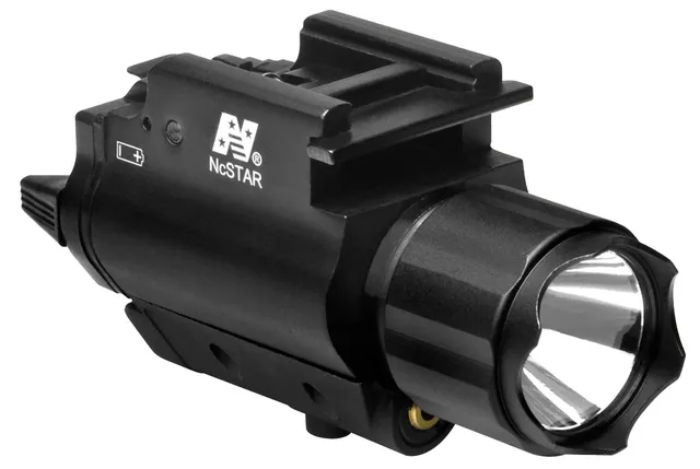 NcStar Tactical Flashlight and Laser Combo Unit, Black