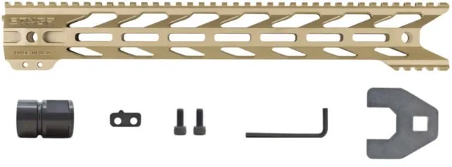 STNGR HWK M-LOK Free Float Handguard for AR15/M4 Cerakote FDE 15in