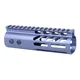 Guntec USA 6" Ultra Lightweight Thin M-LOK Free Floating Handguard w/ Monolithic Top Rail Anodized Grey