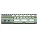 Guntec USA 6.75" ULtra Lightweight Thin M-LOK Free Floating Handguard w/ Monolithic Top Rail Anodized Green