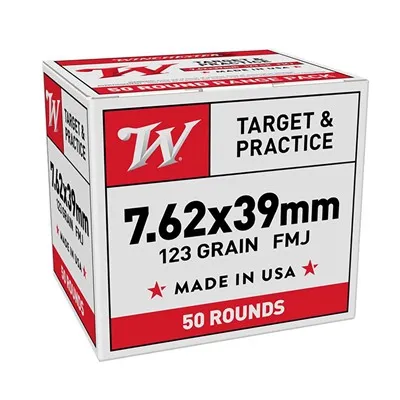 USA White 7.62 X 39 123gr Full Metal Jacket Lead Core 50/Box