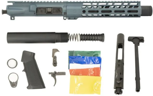 Ghost Firearms Upper Receiver Pistol Lower Parts Kit .300 Blackout 7.5in Pistol Light HBAR Barrel 1-8 Twist 9in M-LOK Free Float Hand Guard Flash Can