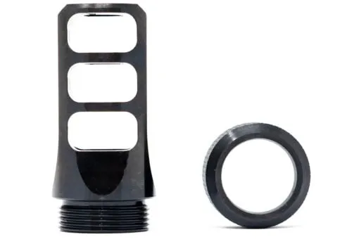 Faxon 8.6 MuzzLok 3-Port Muzzle Brake, Steel, QPQ Nitride
