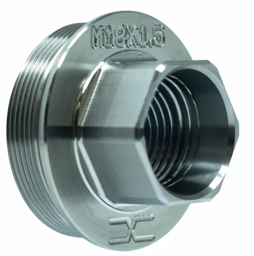 Faxon Titanium Direct Thread to Hub Adapter - M18x1.5