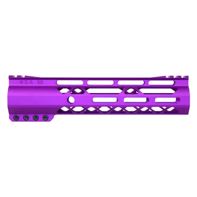 Guntec USA AIR-LOK Series M-LOK Compression Gen 2 Free Floating Handguard w/Monolithic Top Rail 9in Purple