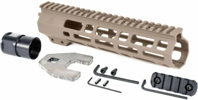 AT3 Tactical SPEAR M-LOK AR-15 Free Float Handguard 9 in FDE