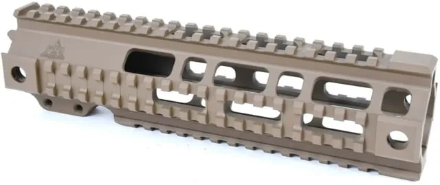 AT3 Tactical Pro Series Free Float Quad Rail AR15 Handguards 9in Mid-Length FDE