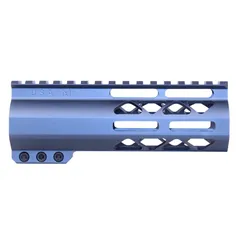 Guntec USA AIR-LOK Series AR-15 M-LOK Compression Free Floating Handguard w/ Monolithic Top Rail 6in Anodized Grey
