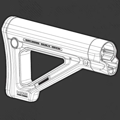 MOE Fixed Commercial-Spec Carbine Stock For AR15 Foliage Grn