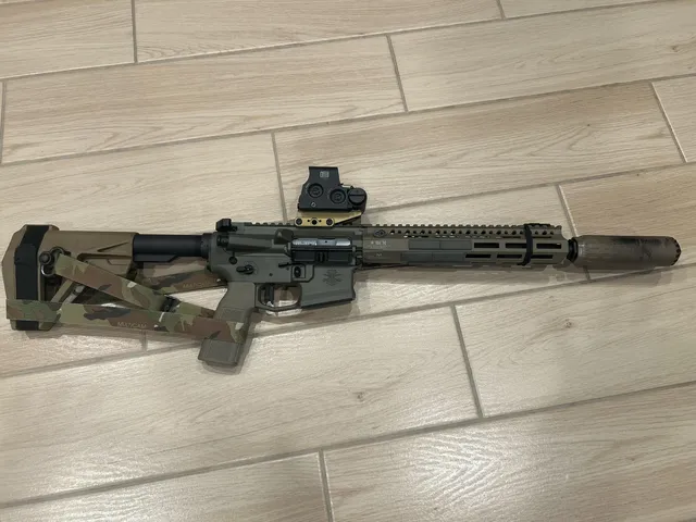 PSA Sabre-15 Billet Ambi Set in OD Green with BCM 11.5-inch ELW