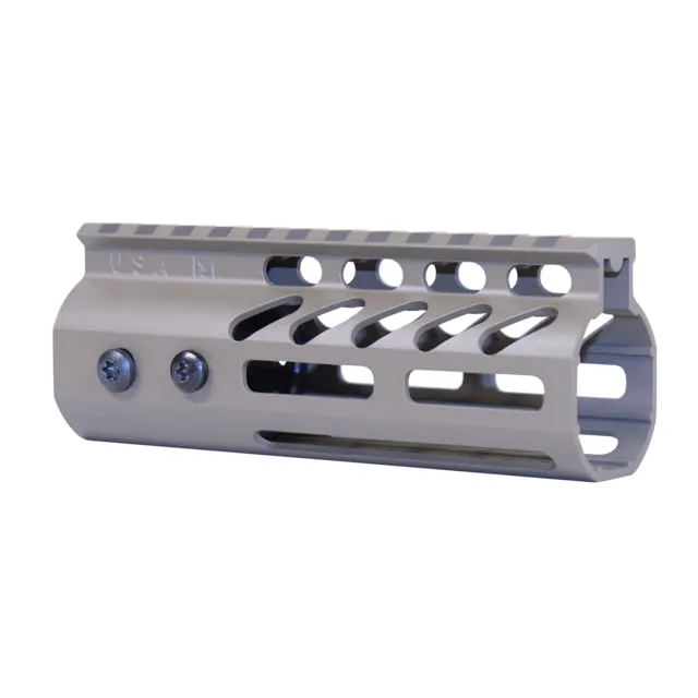 Guntec USA 5" Ultra Lightweight Thin M-LOK Free Floating Handguard w/ Monolithic Top Rail Cerakote Flat Dark Earth