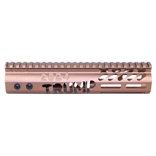 Guntec USA Trump Series Limited Edition M-LOK System Free Floating Handguard w/ Monolithic Top Rail 9in Anodized Bronze