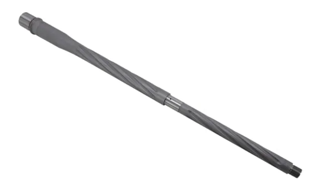 Shaw AR-10 6mm Creedmoor Threaded Barrel 22in Spiral Flute HBAR Profile 1-8 Twist 5/8-24 Thread Matte Stainless