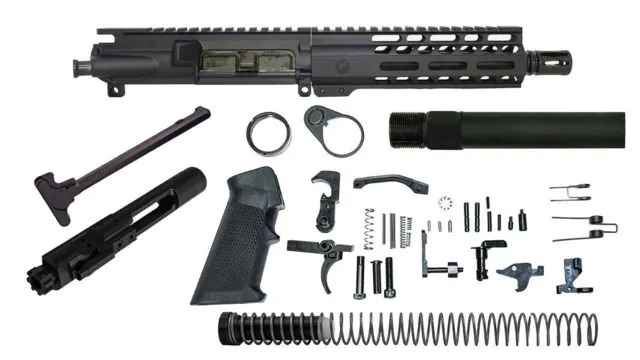 Ghost Firearms Vital Upper Receiver Pistol Lower Parts Kit .300 Blkout 7.5in Pistol Light HBAR Barrel 1-8 Twist 7in M-LOK Freefloat Handguard A2
