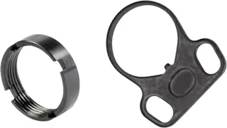 White Label Armory End Plate Kit - Ambidextrous Dual Loop Castle Nut Black
