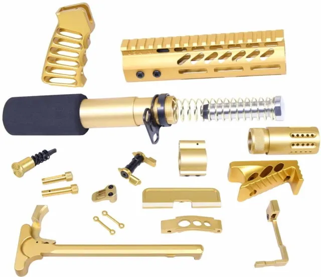 Guntec USA AR-15 Ultimate Pistol Kit Anodized Gold