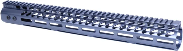 Guntec USA Ultra Lightweight Thin M-LOK Free Floating Handguard w/ Monolithic Top Rail .308 Caliber 16.5in Anodized Grey