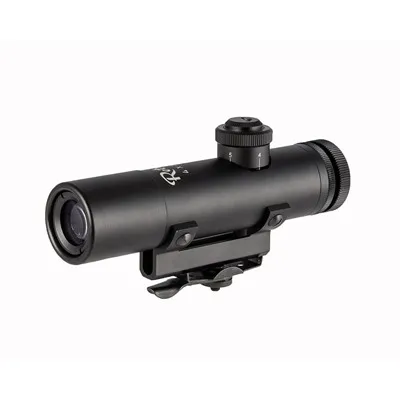 Retro 4x Carry Handle Scope - 4x21mm Fine Duplex BDC Turrets, Black